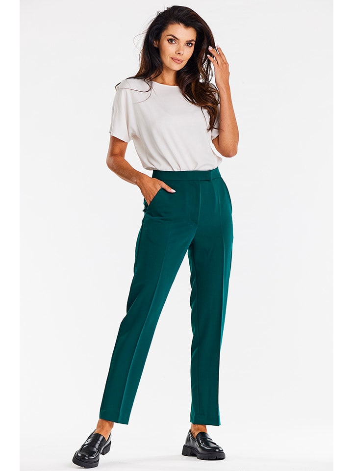 Awama Spodnie chino w kolorze morskim rozmiar: S