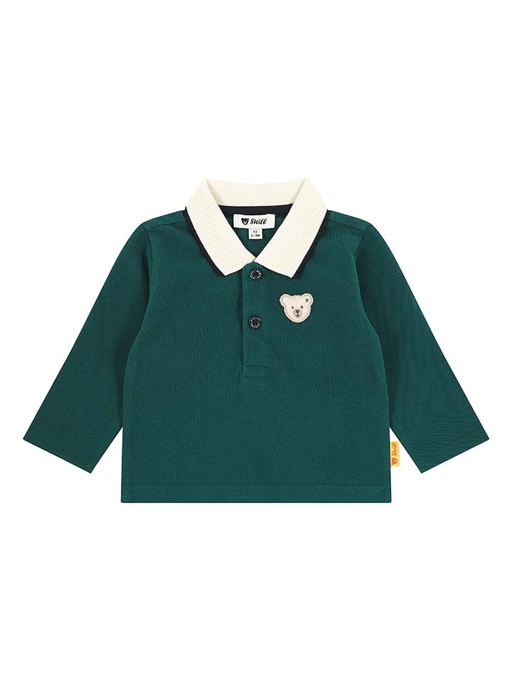 Steiff Koszulka polo w kolorze zielonym rozmiar: 86