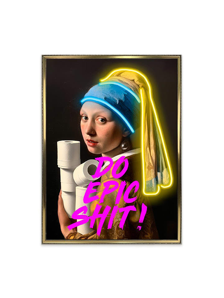 Orangewallz Druk artystyczny LED "Pearl Paper Girl" rozmiar: 60x80 cm