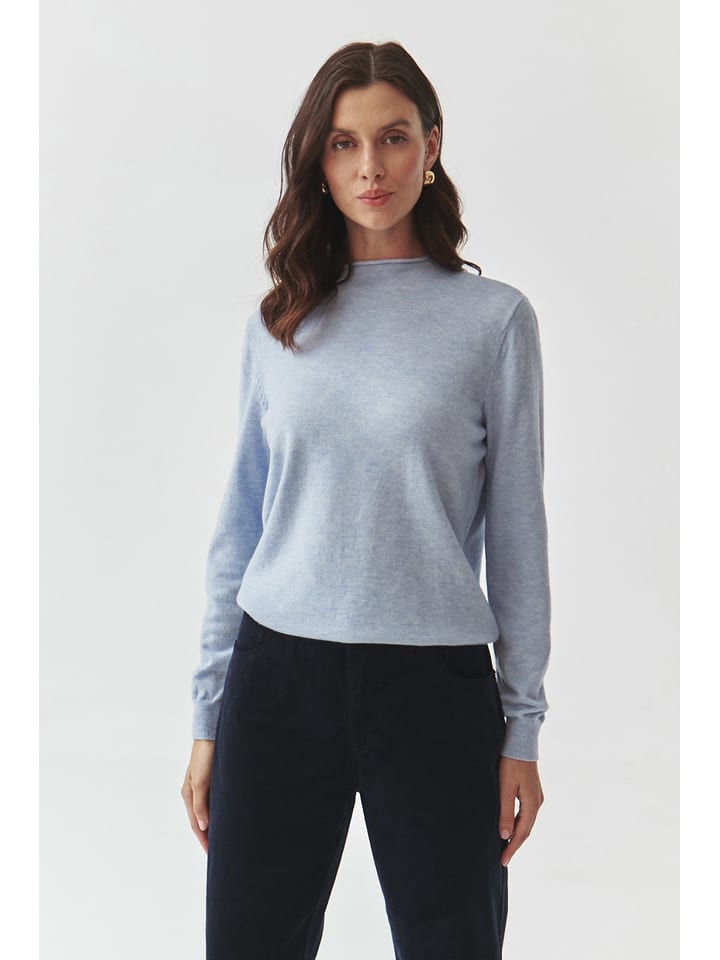 TATUUM Wełniany sweter "Indi" w kolorze błękitnym rozmiar: L