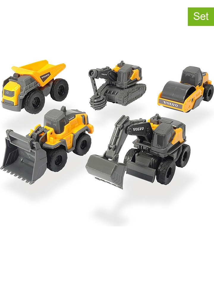 Dickie Pojazdy do zabawy (5 szt.) "Volvo Micro Workers" - 3+ rozmiar: onesize