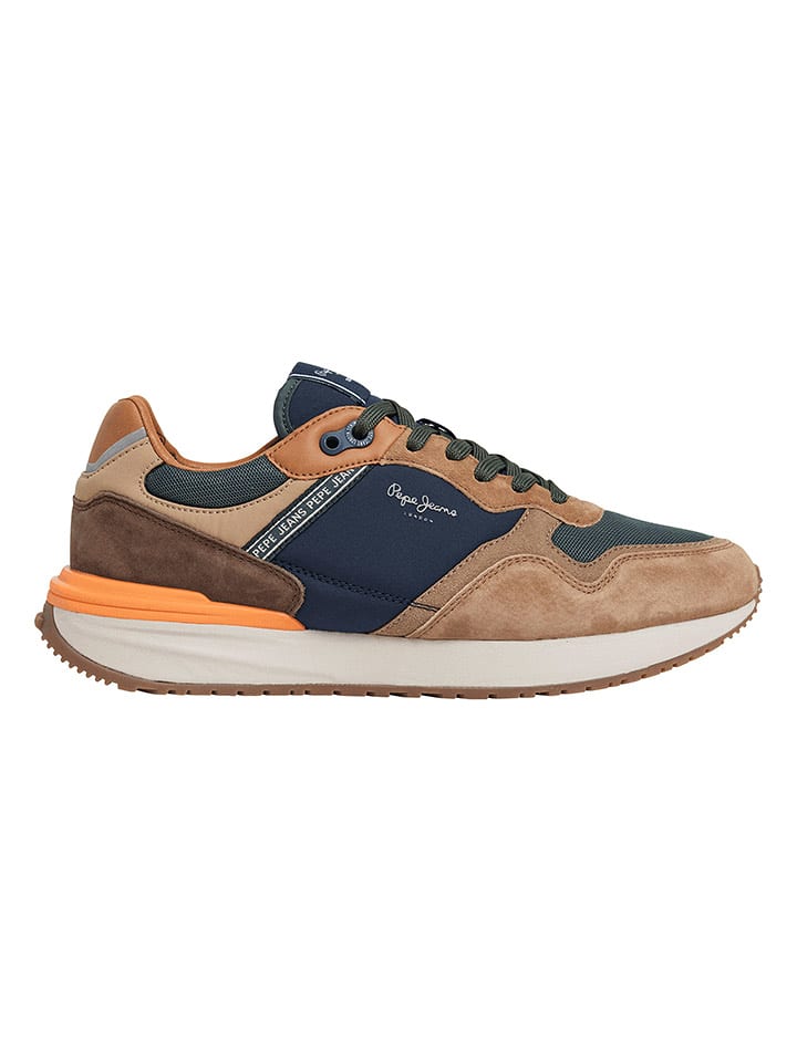 Pepe Jeans FOOTWEAR Sneakersy "Buster Pro" w kolorze zielono-jasnobrązowym rozmiar: 40