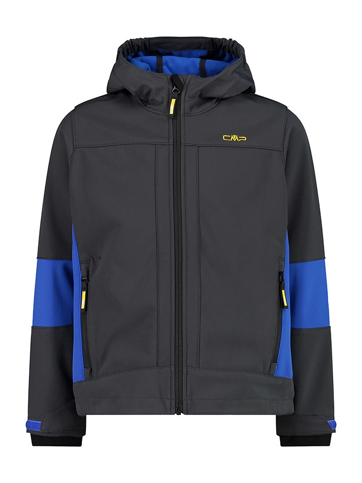 CMP Kurtka softshellowa w kolorze antracytowo-niebieskim rozmiar: 98