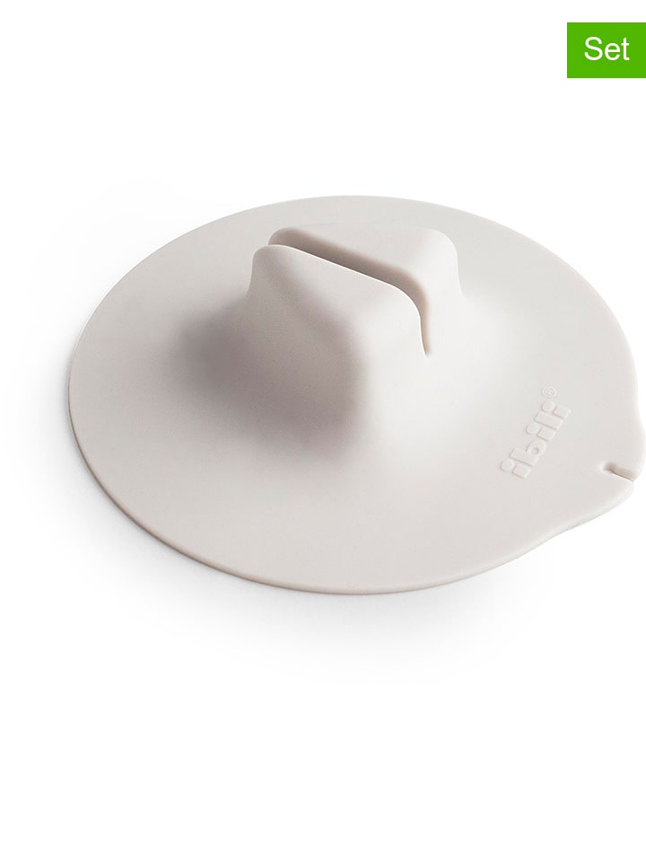 Ibili Pokrywki (6 szt.) w kolorze biało-błękitnym do kubków rozmiar: onesize