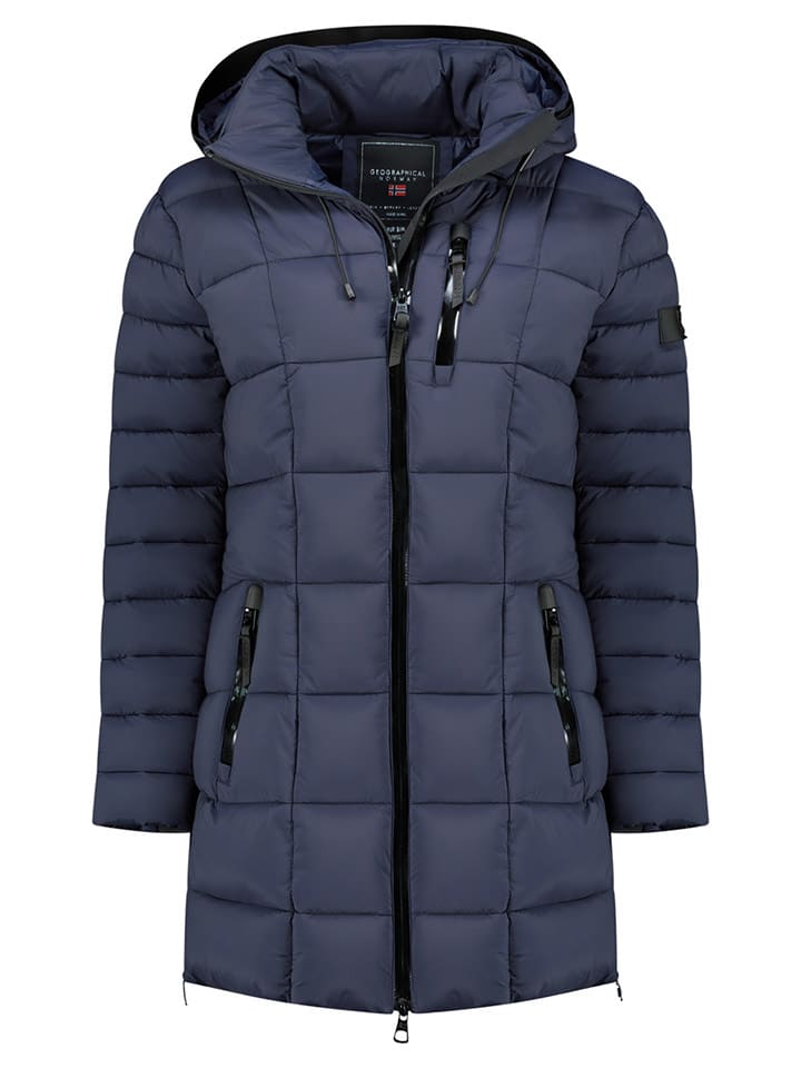 Geographical Norway Płaszcz pikowany "Bastia" w kolorze granatowym rozmiar: S