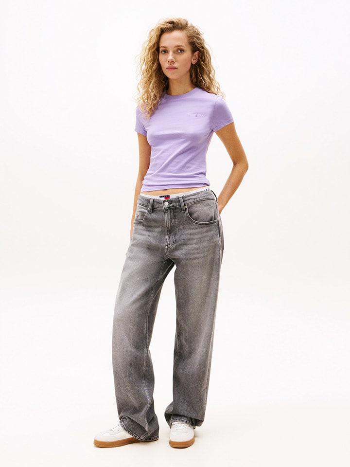 TOMMY JEANS Koszulka w kolorze lawendowym rozmiar: XS