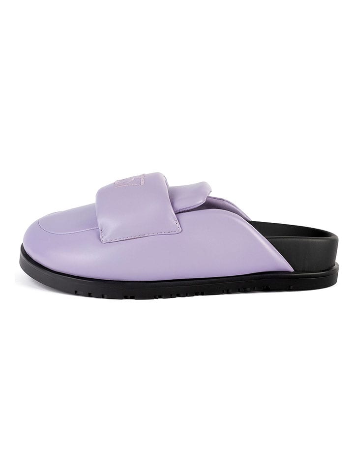 loft37 Skórzane chodaki w kolorze fioletowym rozmiar: 38