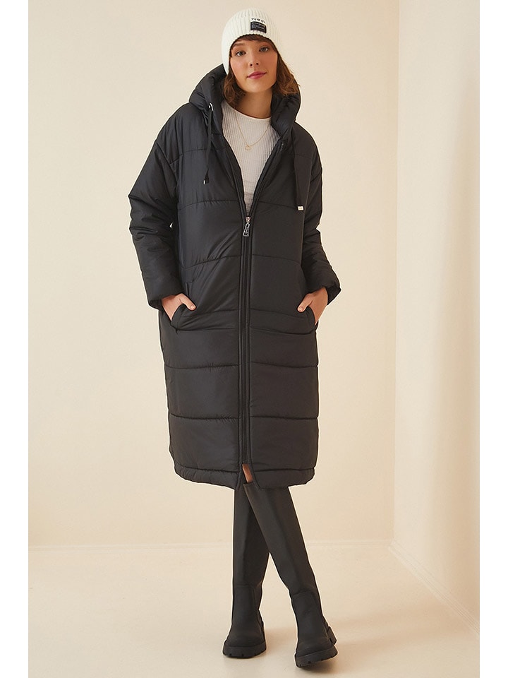 Happiness Istanbul Płaszcz pikowany w kolorze czarnym rozmiar: 38