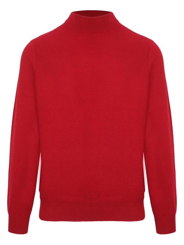 Malo Optimum Sweter "Lupetto" w kolorze czerwonym rozmiar: L