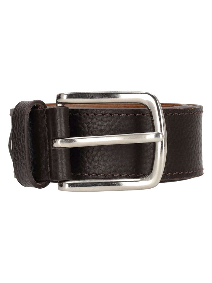 HIDE & STITCHES Skórzany pasek "Frisco" w kolorze brązowym rozmiar: onesize