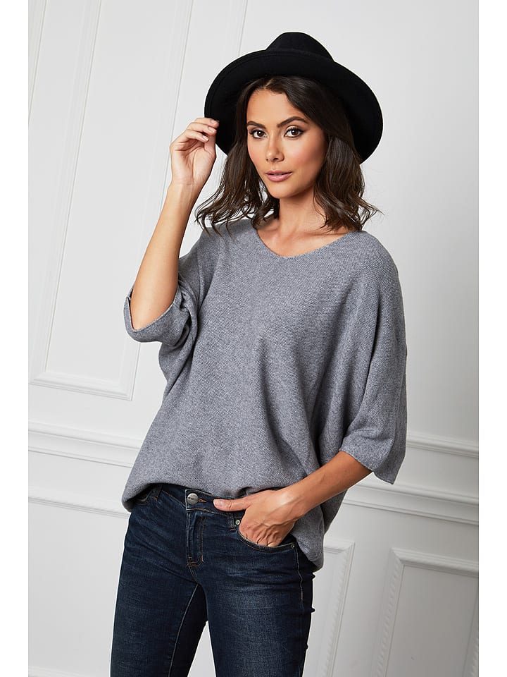 Joséfine Sweter "Dalor" w kolorze szarym rozmiar: XL