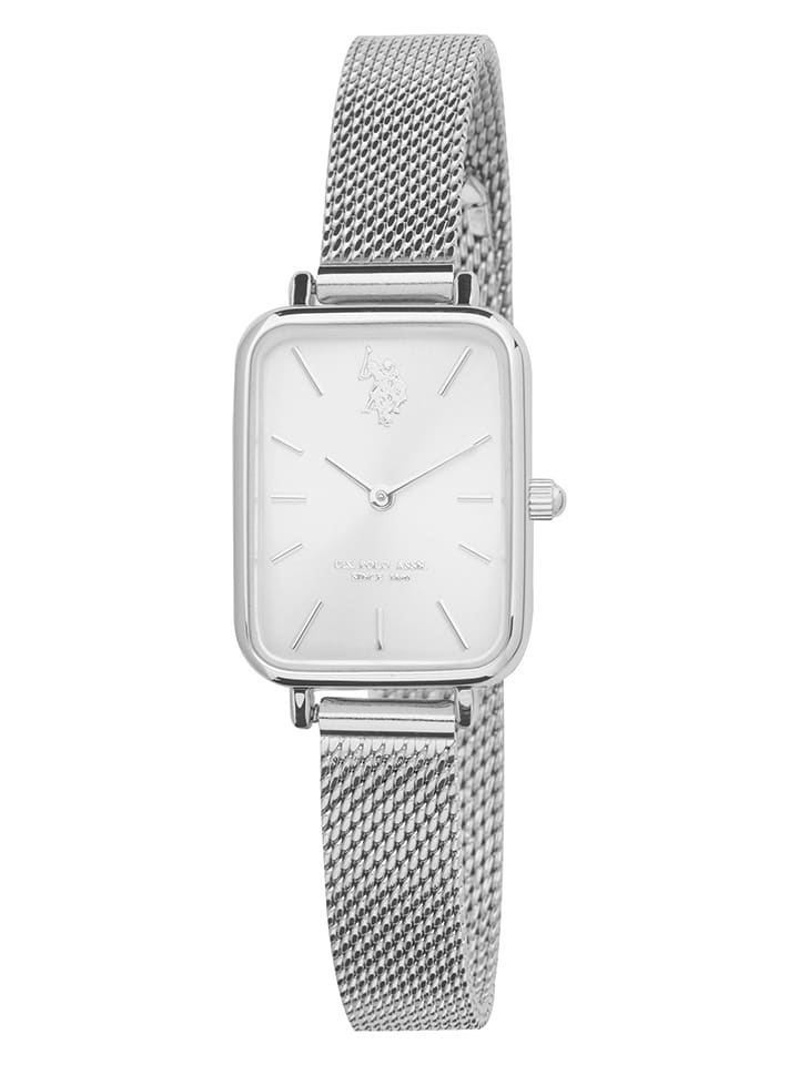 U.S. Polo Assn. Zegarek kwarcowy w kolorze srebrno-białym rozmiar: onesize