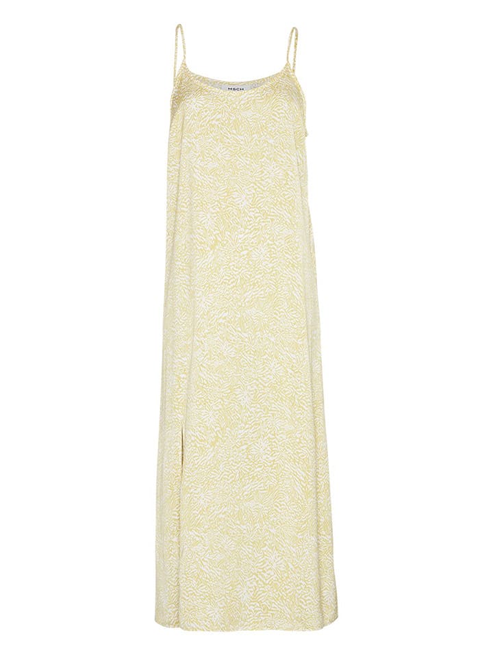 MOSS COPENHAGEN Sukienka "Bahita Myrina" w kolorze beżowo-białym rozmiar: M