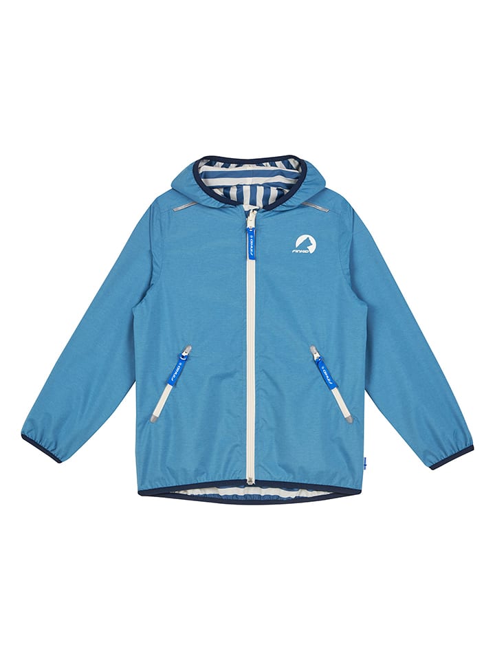 finkid Dwustronna kurtka przeciwdeszczowa w kolorze niebieskim rozmiar: 90/100