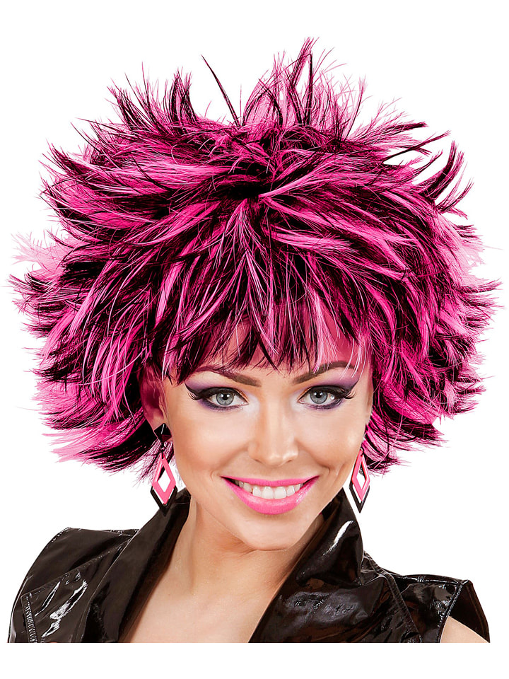 Carnival Party Peruka "Steamy" w kolorze czarno-różowym rozmiar: onesize