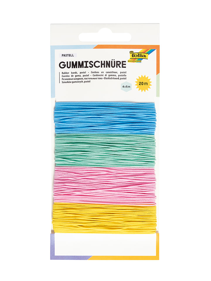folia PAPER Kolorowe gumowe sznureczki - 4 x 5 m rozmiar: onesize