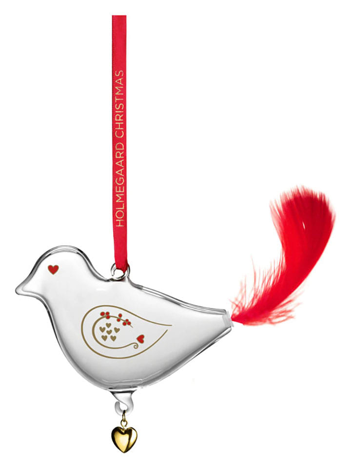 Rosendahl Zawieszka dekoracyjna "Arets Julefugl" w kolorze czerwonym - wys. 7 cm rozmiar: onesize