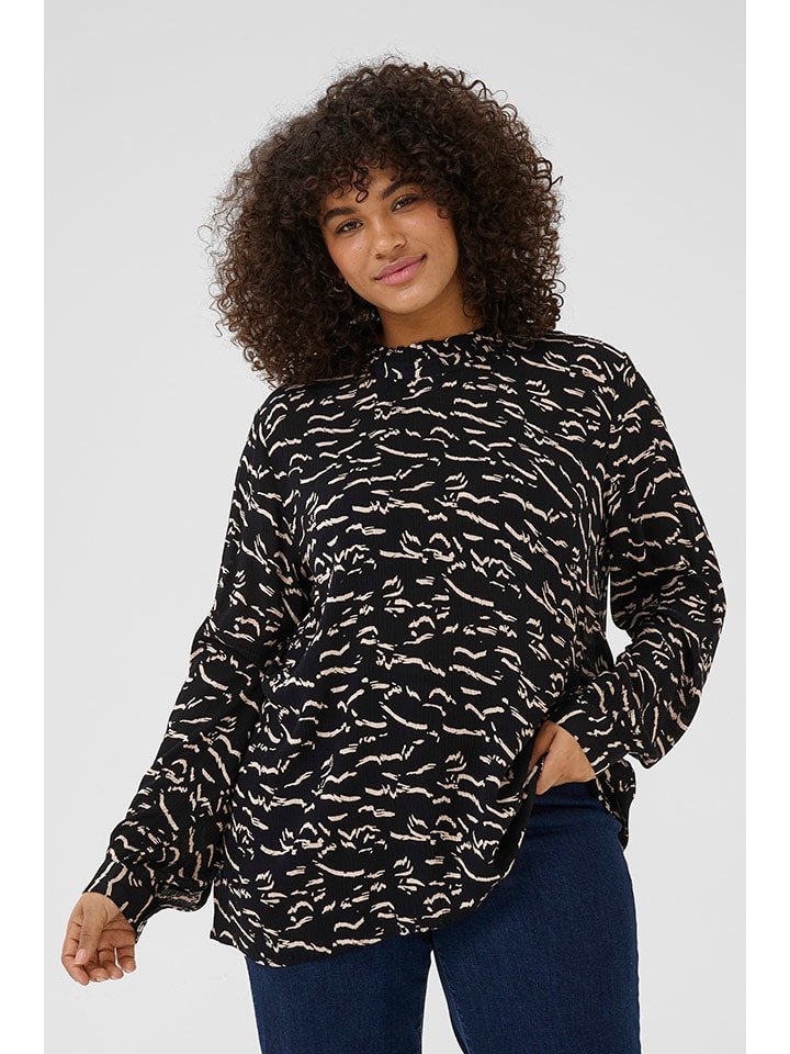 Kaffe Bluzka w kolorze czarno-kremowym rozmiar: 46