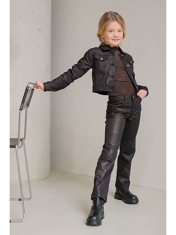 Like Flo Spodnie w kolorze czarno-złotym rozmiar: 158