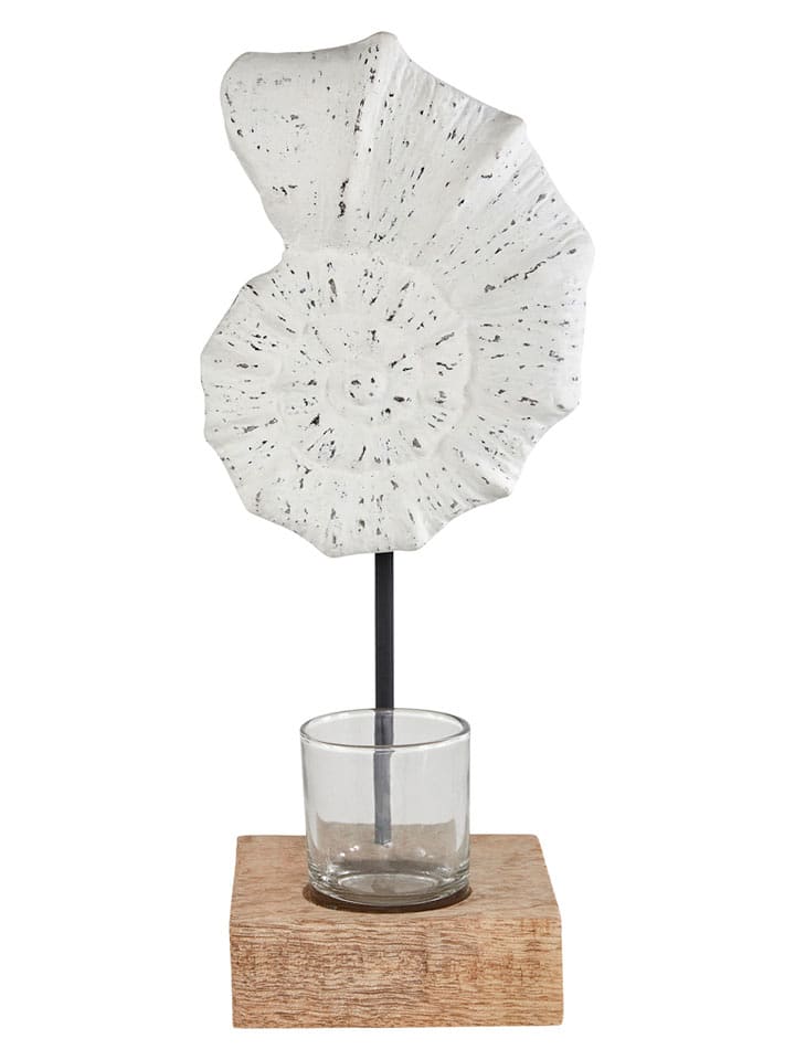 heine home Świecznik w kolorze beżowo-białym - 15 x 23,5 x 10 cm rozmiar: onesize