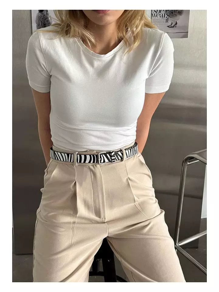 Lucky Bees Pasek w kolorze czarno-białym - dł. 100 cm rozmiar: onesize