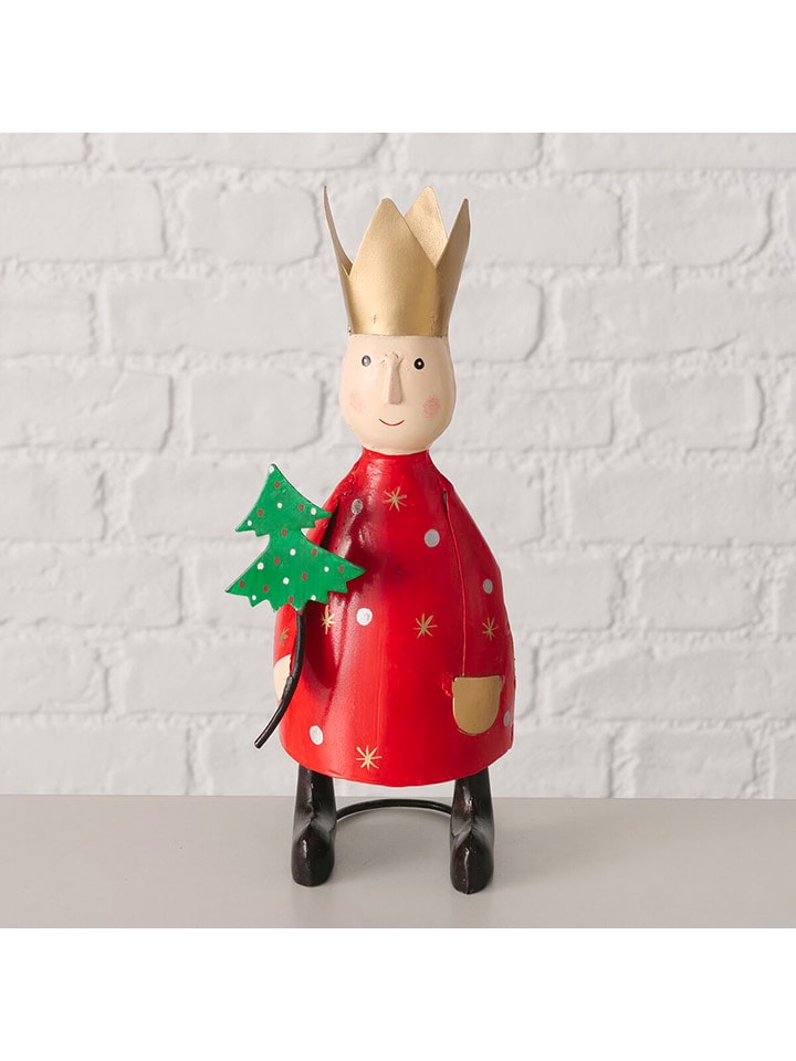 Boltze Figurka dekoracyjna "Maxi" w kolorze czerwono-złoto-zielonym - wys. 27,5 cm rozmiar: onesize