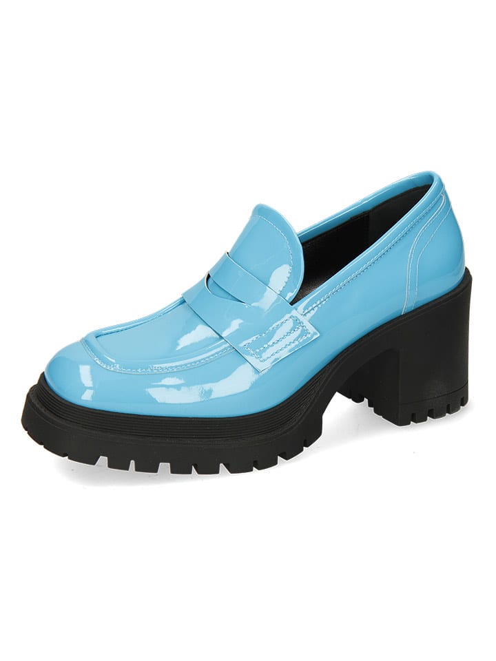 MELVIN & HAMILTON Skórzane mokasyny "Stefy 3" w kolorze błękitno-czarnym rozmiar: 38