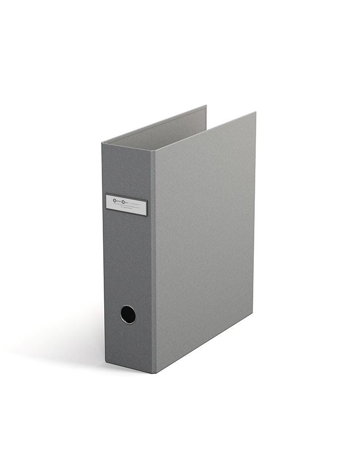BigsoBox Segregator pierścieniowy "Archie" w kolorze szarym - DIN A4 rozmiar: onesize