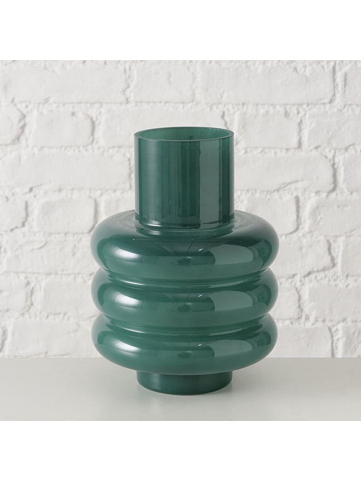 Boltze Wazon "Ribbo" w kolorze ciemnozielonym - wys. 24 x Ø 18 cm rozmiar: onesize