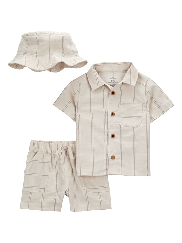 carter's 3-częściowy zestaw w kolorze beżowym rozmiar: 86/92