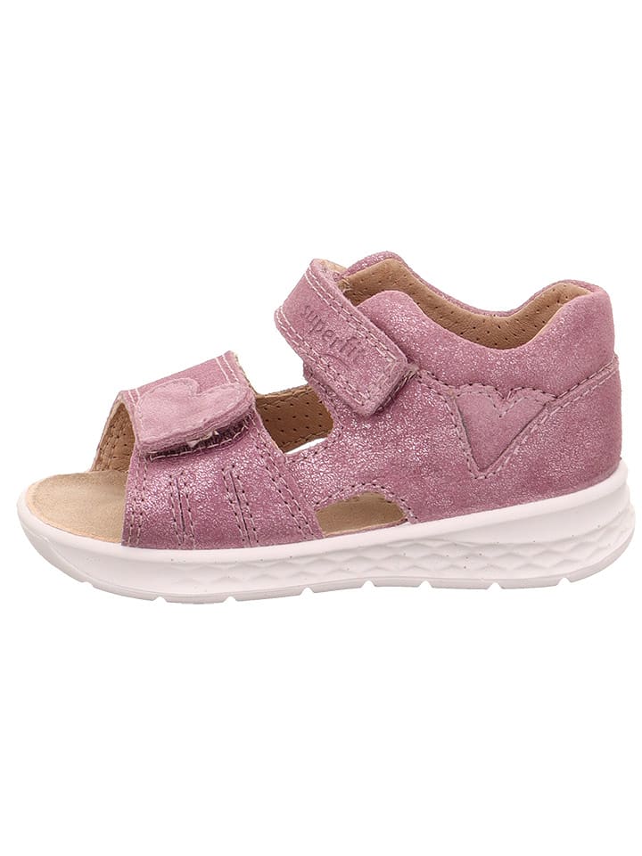 superfit Skórzane sandały "Lagoon" w kolorze jasnoróżowym rozmiar: 24