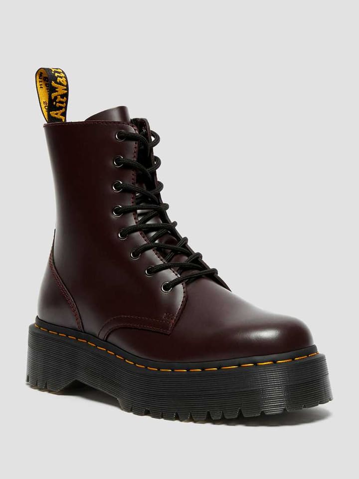 Dr. Martens Skórzane botki w kolorze bordowym rozmiar: 41
