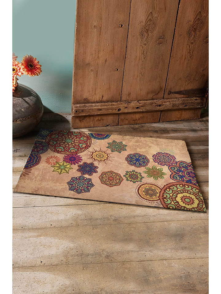 Mioli Wycieraczka "Oslo" w kolorze beżowym ze wzorem rozmiar: 40x60 cm