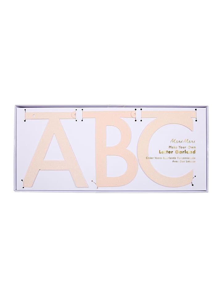Meri Meri Girlanda "Letters" w kolorze jasnoróżowym rozmiar: onesize