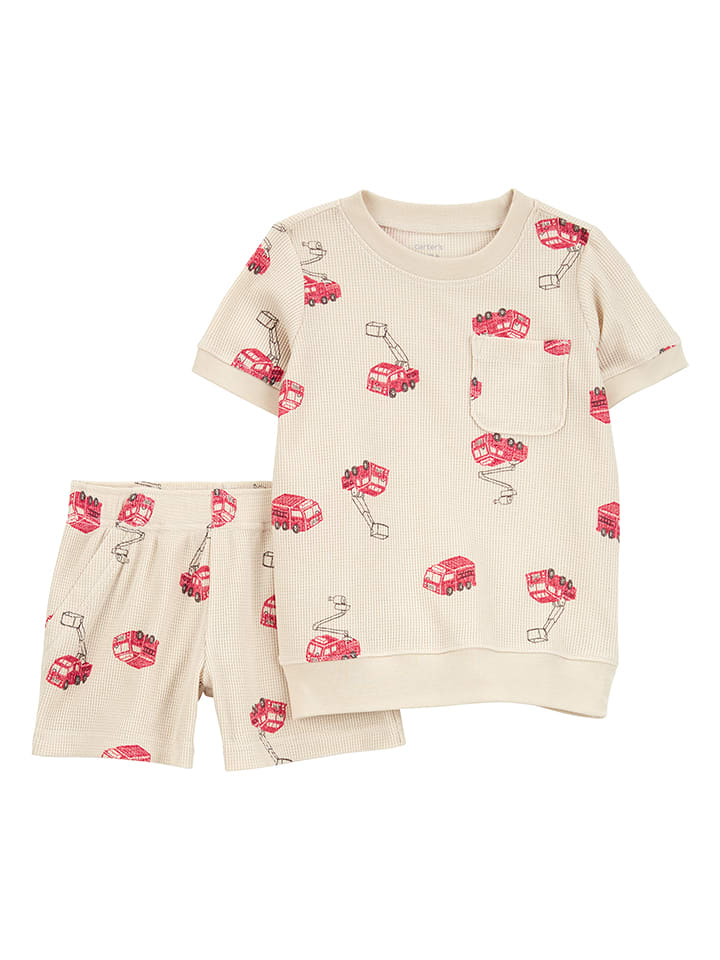 carter's 2-częściowy zestaw w kolorze beżowo-czerwonym rozmiar: 92