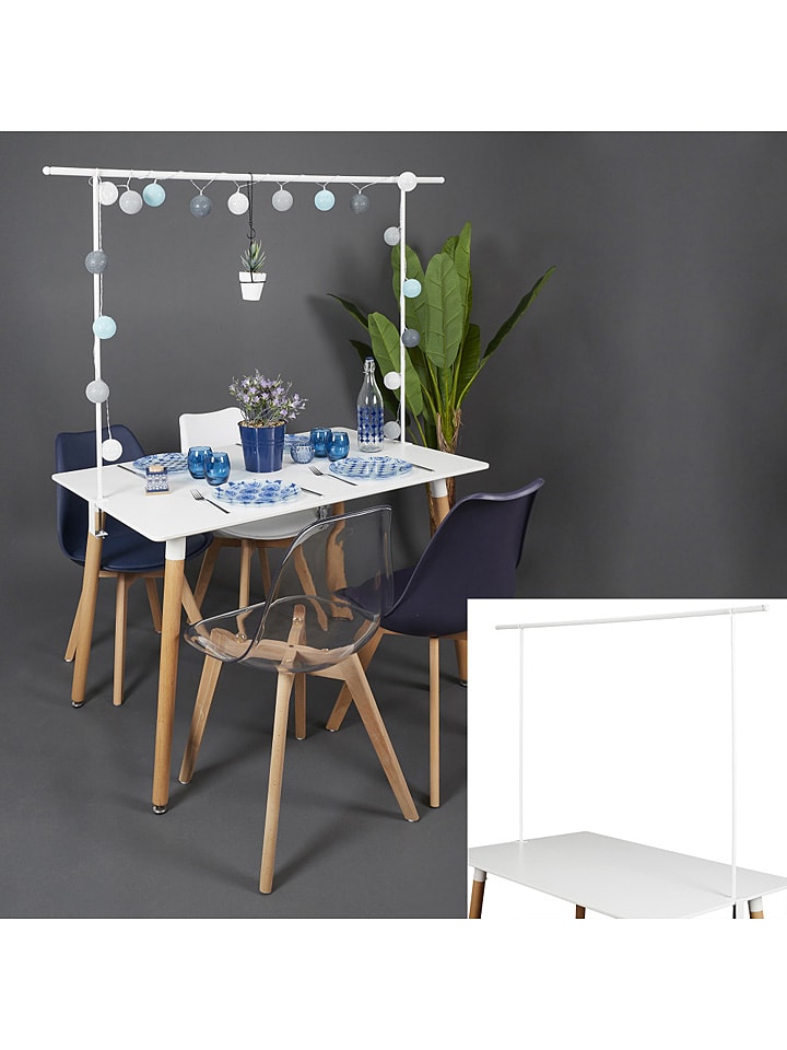 THE HOME DECO FACTORY Dekoracyjny stelaż w kolorze białym na stół - 250 x 90 x 4 cm rozmiar: onesize