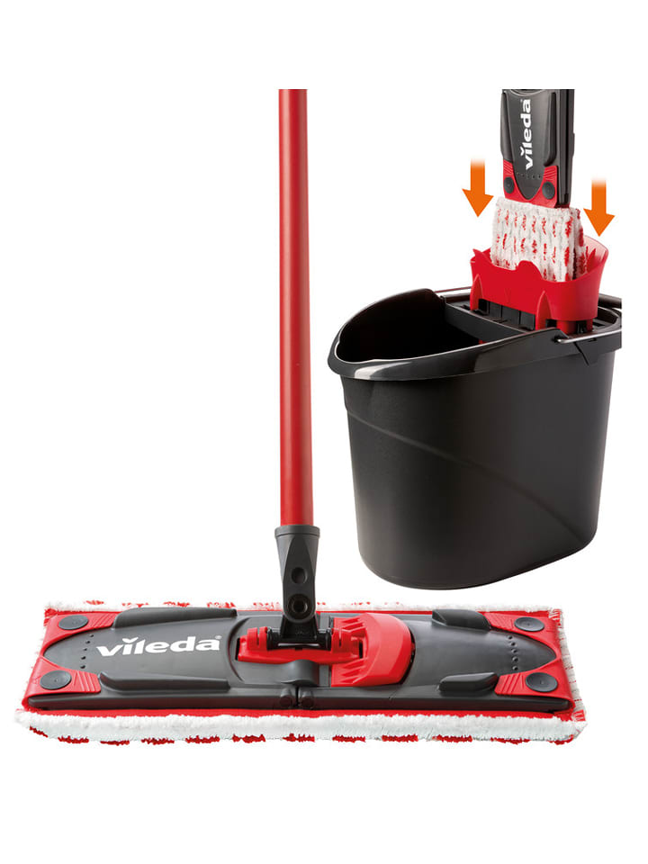 Vileda Wiaderko "Ulramax" w kolorze czarno-czerwonym - 10 l rozmiar: onesize