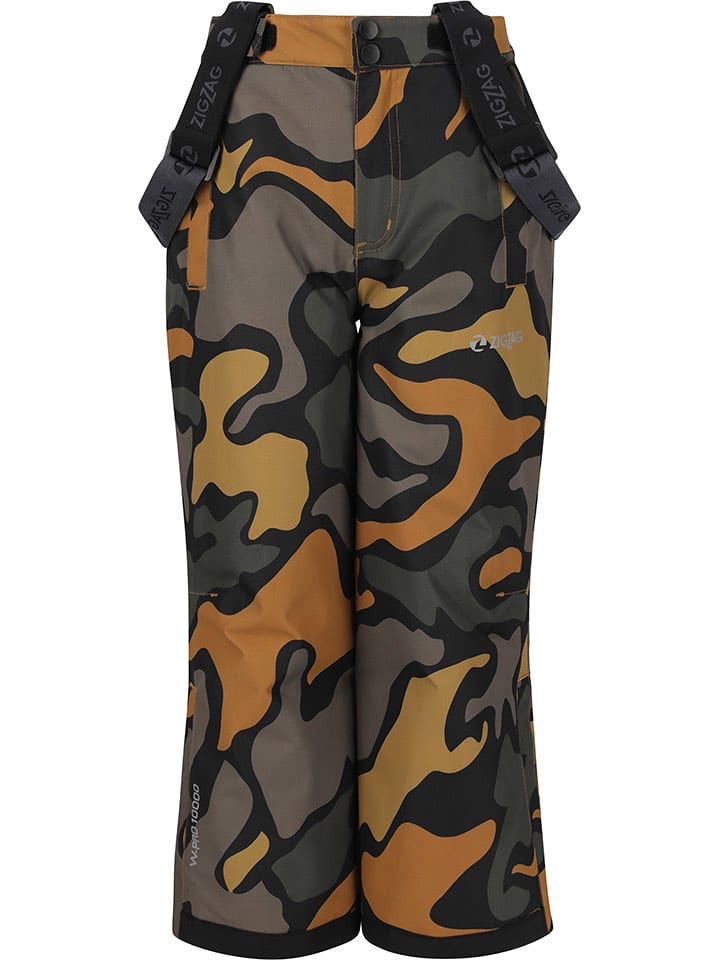 Zigzag Spodnie narciarskie "Soho" w kolorze jasnobrązowo-szarym rozmiar: 116/122