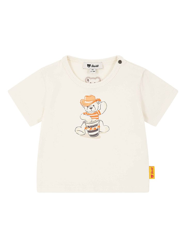 Steiff Koszulka w kolorze kremowym rozmiar: 68