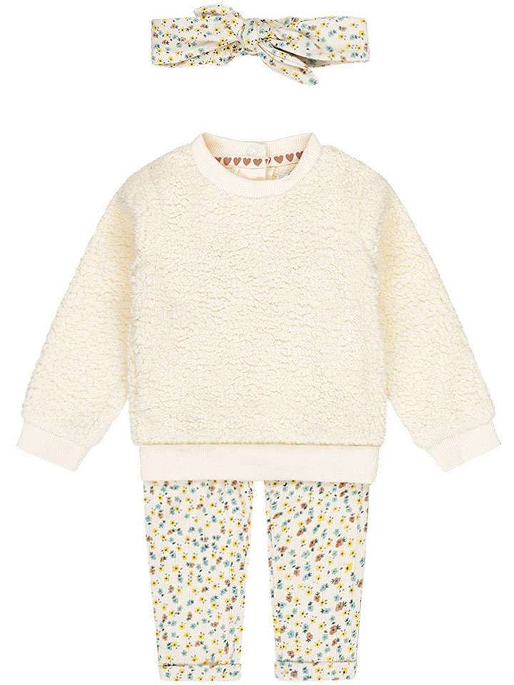 Dirkje 3-częściowy zestaw w kolorze kremowym rozmiar: 116