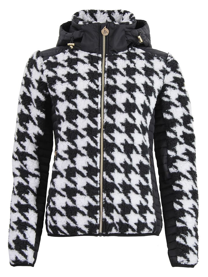 Peak Mountain Kurtka hybrydowa "Amore" w kolorze czarno-białym rozmiar: L