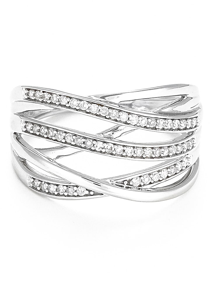 CARATELLI Złoty pierścionek "Nos Chemins" z diamentami rozmiar: 52