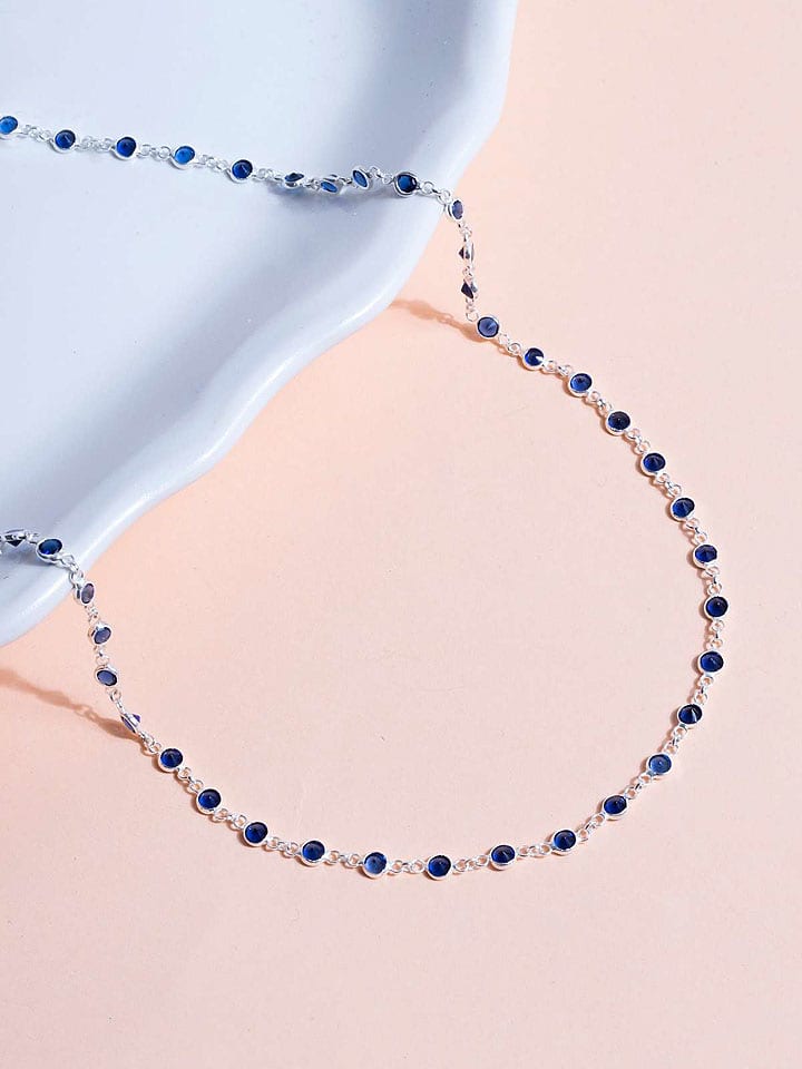 Heliophilia Srebrny naszyjnik z elementami ozdobnymi rozmiar: onesize