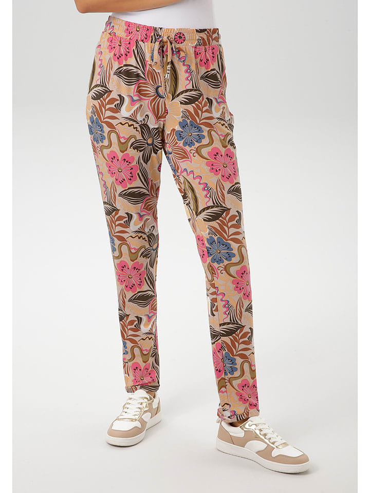 Aniston Spodnie w kolorze różowo-karmelowym rozmiar: 40