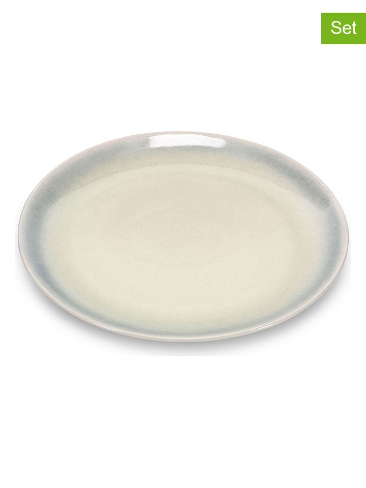 Salt and Pepper Talerze (4 szt.) "Flint" w kolorze zielono-szarym do serwowania - Ø 28 cm rozmiar: onesize