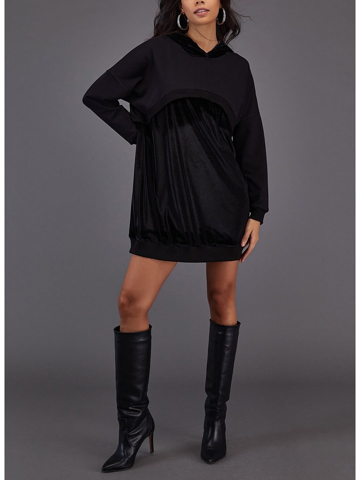 LA Angels Sukienka dresowa w kolorze czarnym rozmiar: M