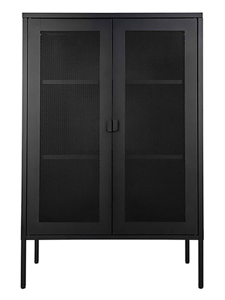 House Nordic Szafka witrynowa w kolorze czarnym - 80 x 120 x 40 cm rozmiar: onesize
