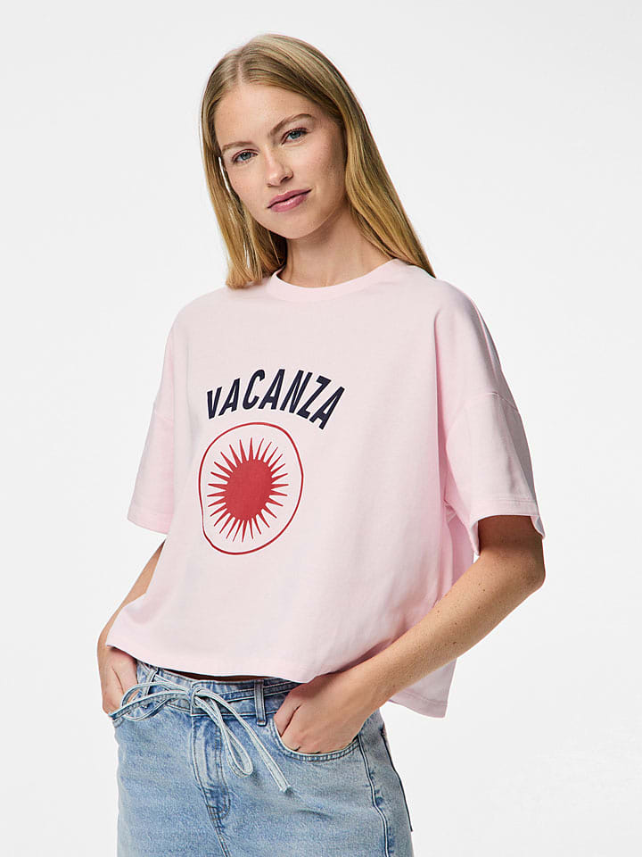 Pieces Koszulka "Chilli" w kolorze jasnoróżowym rozmiar: XL