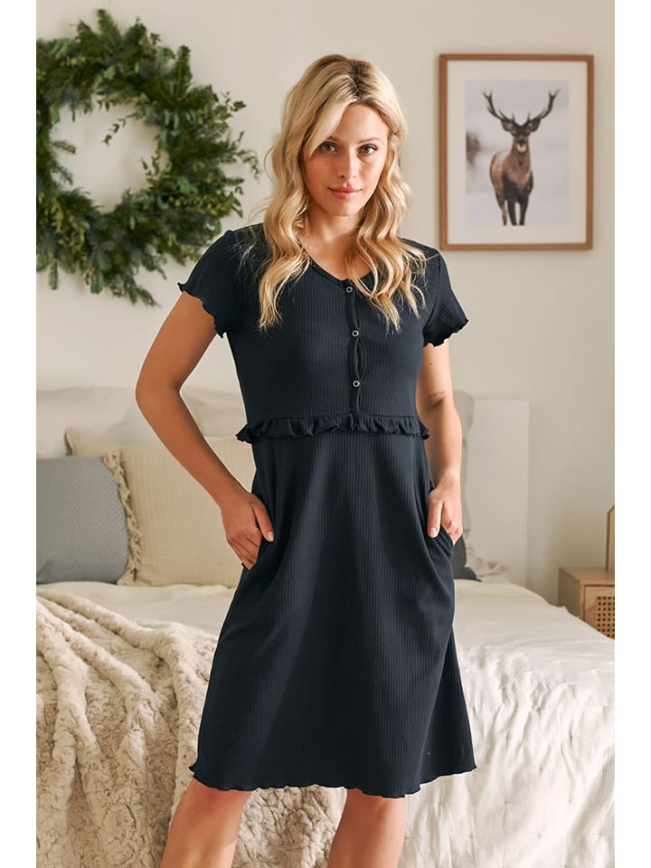 Doctor Nap Ciążowa koszula nocna w kolorze czarnym rozmiar: XL