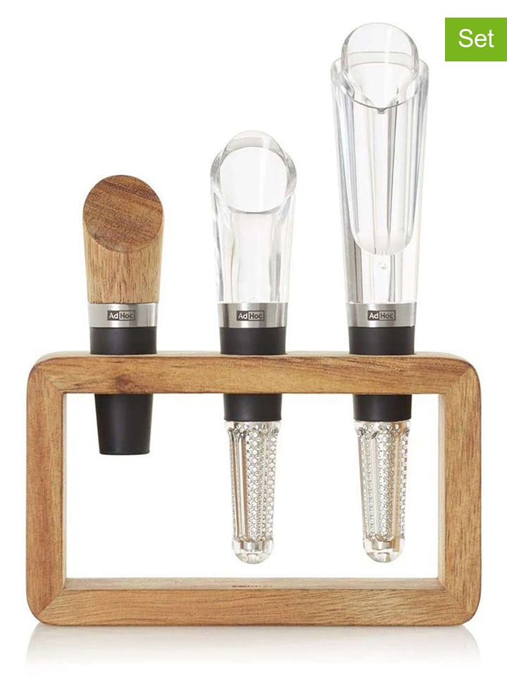 AdHoc 4-częściowy zestaw "Vine" w kolorze jasnobrązowym - 13,5 x 18 x 4 cm rozmiar: onesize